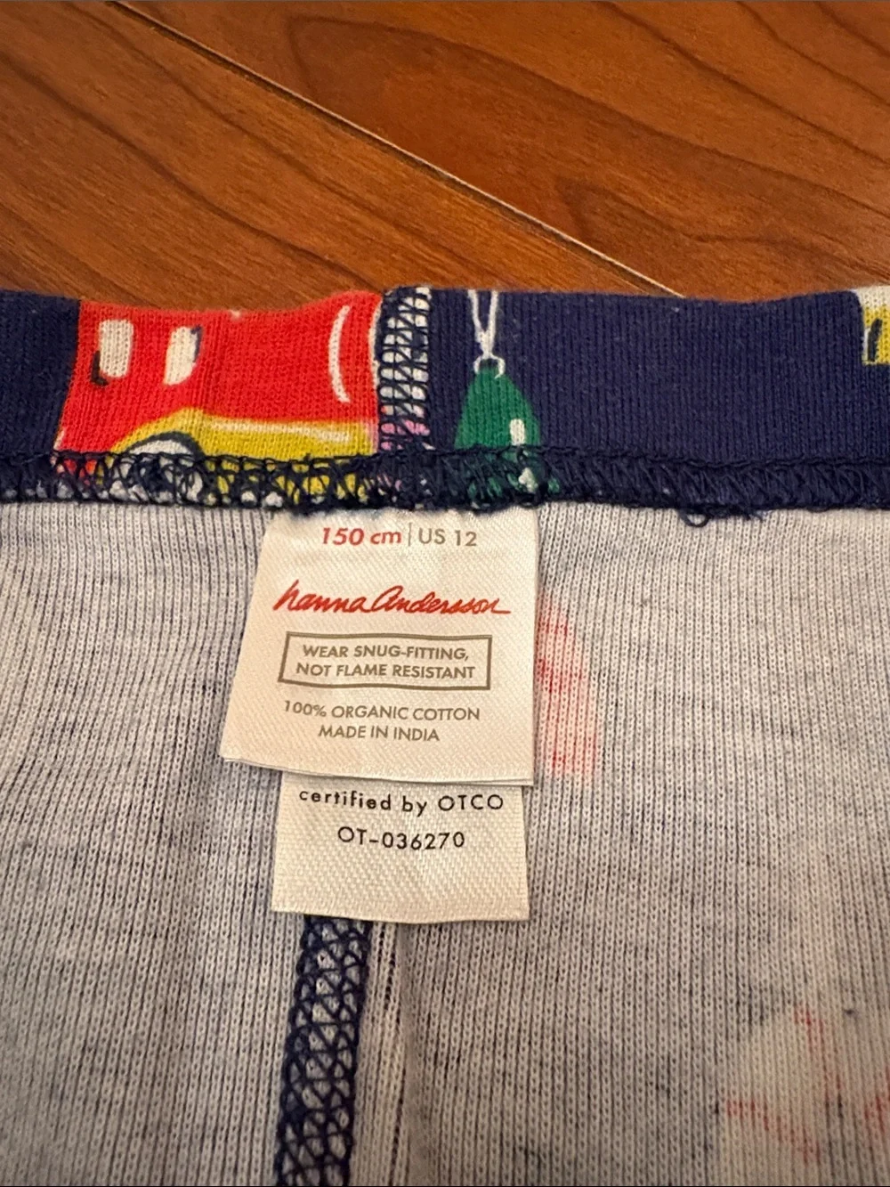 Hanna Andersson Navy Holiday Ornament & Gingerbread Kids Pajama Set